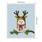 Christmas Fluffy Owl and Antlers by Fab Funky 23-in. W x 28-in. H. Canvas Wall Art Print Framed